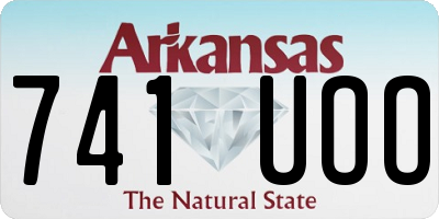 AR license plate 741UOO