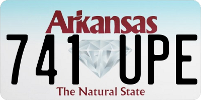 AR license plate 741UPE