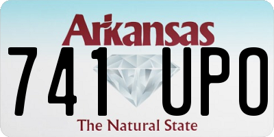 AR license plate 741UPO
