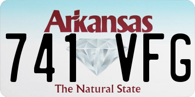 AR license plate 741VFG