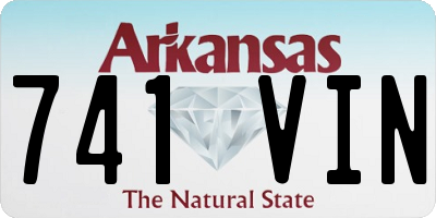 AR license plate 741VIN