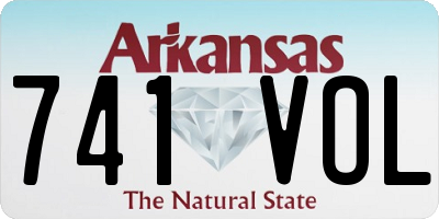 AR license plate 741VOL