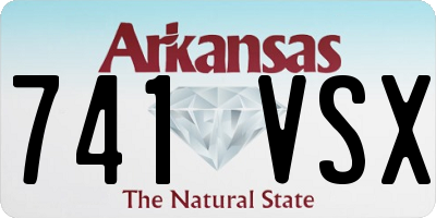 AR license plate 741VSX