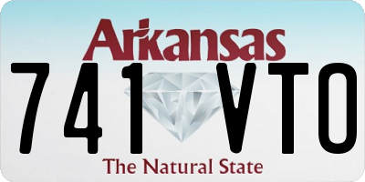 AR license plate 741VTO