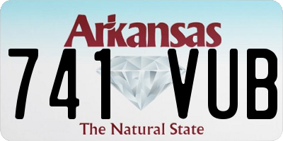 AR license plate 741VUB