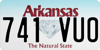 AR license plate 741VUO