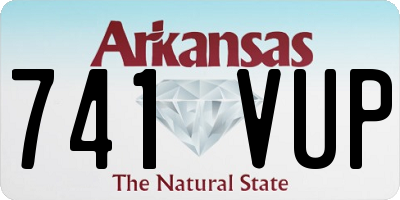 AR license plate 741VUP