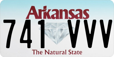 AR license plate 741VVV