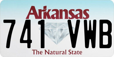 AR license plate 741VWB