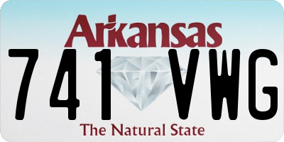 AR license plate 741VWG