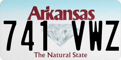 AR license plate 741VWZ