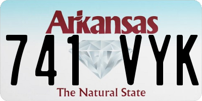 AR license plate 741VYK