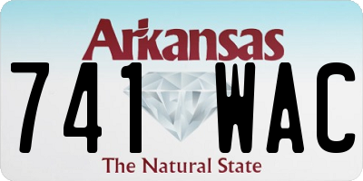 AR license plate 741WAC