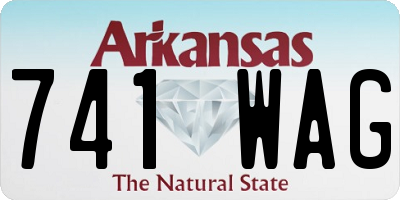 AR license plate 741WAG