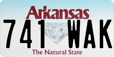 AR license plate 741WAK