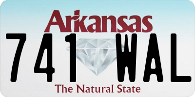 AR license plate 741WAL