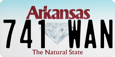 AR license plate 741WAN