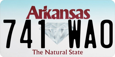 AR license plate 741WAO