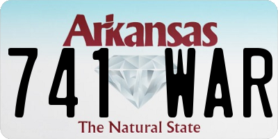 AR license plate 741WAR