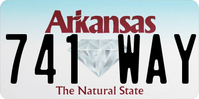 AR license plate 741WAY