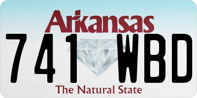 AR license plate 741WBD