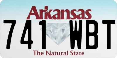 AR license plate 741WBT