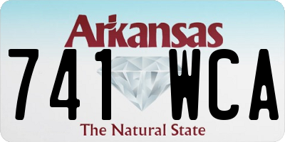 AR license plate 741WCA