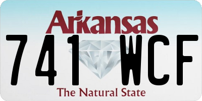 AR license plate 741WCF
