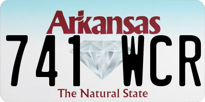 AR license plate 741WCR