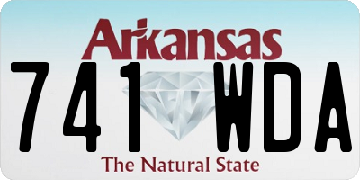 AR license plate 741WDA