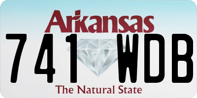 AR license plate 741WDB
