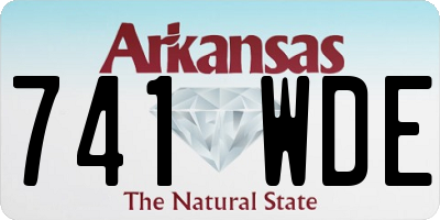 AR license plate 741WDE