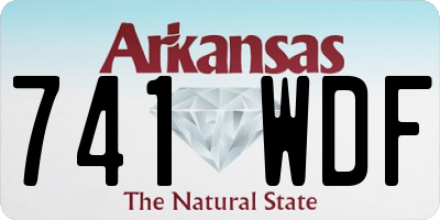 AR license plate 741WDF