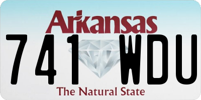 AR license plate 741WDU