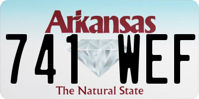 AR license plate 741WEF