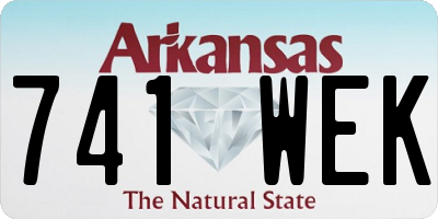 AR license plate 741WEK