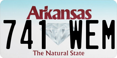 AR license plate 741WEM