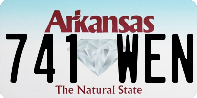 AR license plate 741WEN