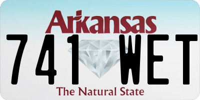 AR license plate 741WET