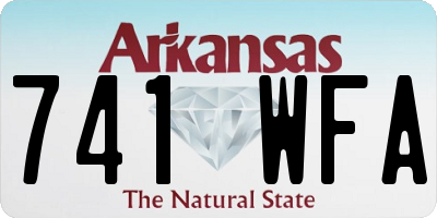 AR license plate 741WFA