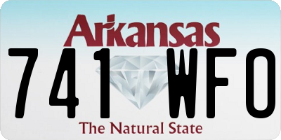 AR license plate 741WFO
