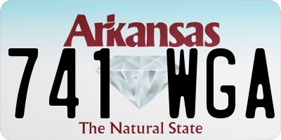 AR license plate 741WGA