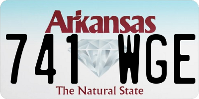 AR license plate 741WGE