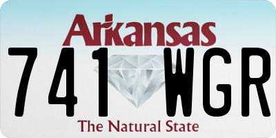 AR license plate 741WGR