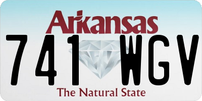 AR license plate 741WGV