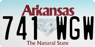 AR license plate 741WGW
