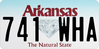AR license plate 741WHA