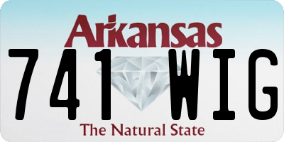 AR license plate 741WIG