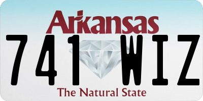 AR license plate 741WIZ