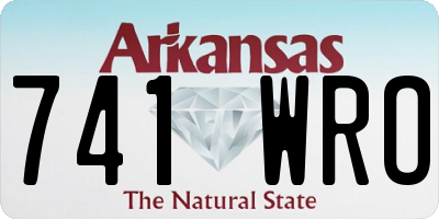 AR license plate 741WRO